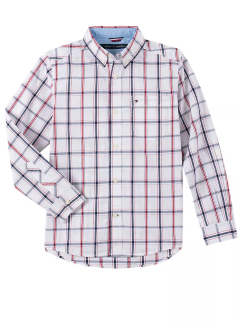 Tommy Hilfiger boy plaid button down shirt